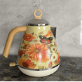 PS3013T flower painted electric kettle 1.7L retro instrument type dial