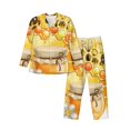 thumbnail image 1 of Balery Honey Bee Pijama para Hombre de Dos Piezas con Manga Larga, Conjunto de Dormir y Descanso Suave con Bolsillos-Medium, 1 of 7