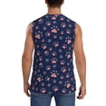 thumbnail image 4 of Fotbe Star Dog Paw Men's Camiseta sin Mangas Estampada para Hombres, Playera Casual para Gimnasio, Entrenamiento, Playa-Large, 4 of 7