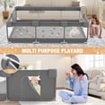thumbnail image 4 of Babyeap Large Baby Playpen with Mat,71"x50"Playpen for Babies and Toddlers,Baby Play Yard Baby Fence Play Area Indoor Outdoor,Dark Gray, 4 of 7