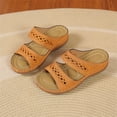 thumbnail image 6 of NOKIO Womens Slip on Espadrilles Wedges Sandals Women's Platform Wedge Comfort Cross Strap Flowers Slide Sandals Shock Absorbtion Breathable holes Arch Support Footbed Indoors Or Outdoors Slip On, 6 of 8