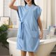 thumbnail image 4 of HongQid Women'S Soft Robes Bath Robe After Shower Female Plush Spa Bathrobes Sleeveless Lightweight With Pockets, 4 of 4