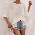 thumbnail image 6 of Summer Savings Clearance 2023! pbnbp Fall Sweaters for Women Fashion Loose Fit Knitted Long Sleeve Pullover Casual Solid V Neck Sweatshirts with Pockets, 6 of 8