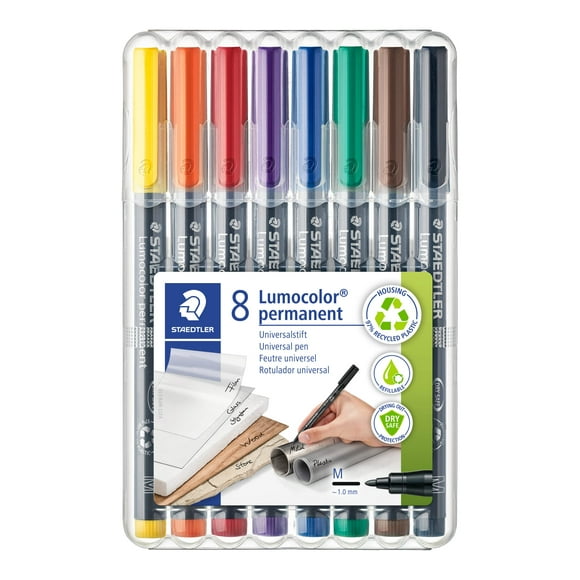 Marcadores STAEDTLER Lumocolor 317 Mediano 1mm Paquete de 8