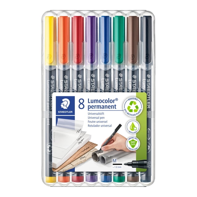 Marcadores STAEDTLER Lumocolor 317 Mediano 1mm Paquete de 8