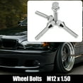 thumbnail image 2 of Unique Bargains M12 x 1.5 Wheel Bolts Taper 60° Taper Seat 17 mm Shank Wheel Bolts Chrome Wheel Studs Set 8pcs, 2 of 6