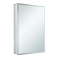 thumbnail image 2 of Fine Fixtures Mirrored Aluminum Bathroom Medicine Cabinet with LED lights Left Hand Door 20x30, 2 of 13