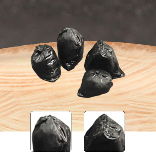 4 piezas 1:64 Bolsa de basura en miniatura, adornos para maquetas, manualidades, diorama, escenografía, pequeña bolsa de basura, juguete para maquetas