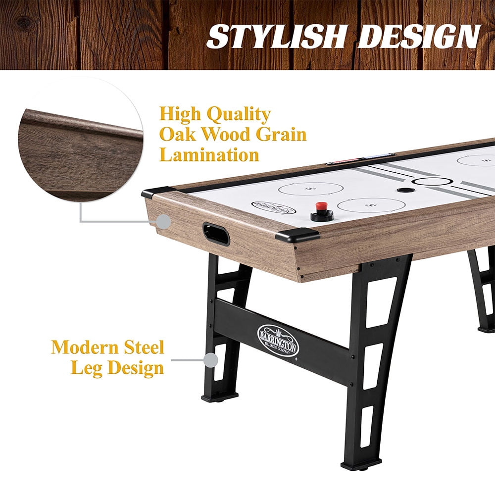 6 ft. Grant Steel Leg Air Hockey Table with Pusher and Puck Set by Barrington Billiards
