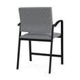 thumbnail image 3 of Pemberly Row Reception Waiting Room Oversize Hip Chair / Black Steel / Gray, 3 of 5