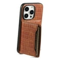 thumbnail image 2 of Allytechgroup iPhone 16 Case Wallet, Premium PU Leather Crocodile Pattern Cards Holder Stand Feature Shockproof Bumper Slim Fit Phone Case Cover for Apple iPhone 16, Brown, 2 of 6