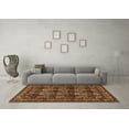 thumbnail image 3 of Ahgly Company Indoor Square Persian Brown Traditional Area Rugs, 3' Square, 3 of 4