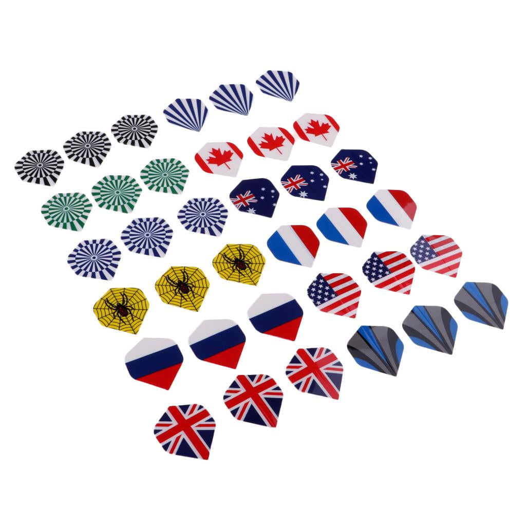Count 24/27/36 Dart Flights Replacement National Flags Dart Tail Accessories