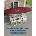 thumbnail image 3 of 13 ft Rectangle Patio Umbrellas Large Outdoor Umbrella with Crank Powerful UV Protective Table Umbrella Outdoor Patio for Backyard, Pool, Garden, Deck for 2-6 People, 3 of 7