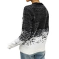thumbnail image 5 of HUBERY Women Christmas Snowflake Graphic Crew Neck Long Sleeve Knit Sweater, 5 of 7
