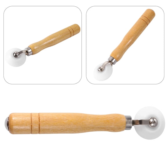 IBASETOY Seam Roller with Wooden Handle for Wall Wallpaper Application and Pressure Rolling