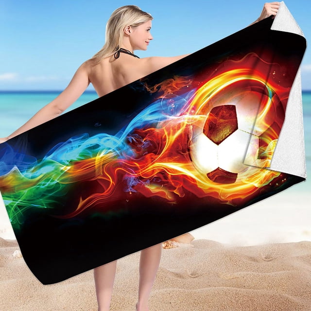 LSLJS Beach Towel Summer Beach Essentials Microfiber Beach Towel Super Lightweight Colorful Bath Towel Sandproof Beach Blanket Multi-Purpose Towel for Travel Swimming Pool 30x60 Inch Beach Towel