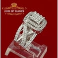 thumbnail image 4 of King of Bling's 925 Sterling White Silver Shiny Square 3.50ct Cubic Zirconia Womens Ring Size 7, 4 of 9