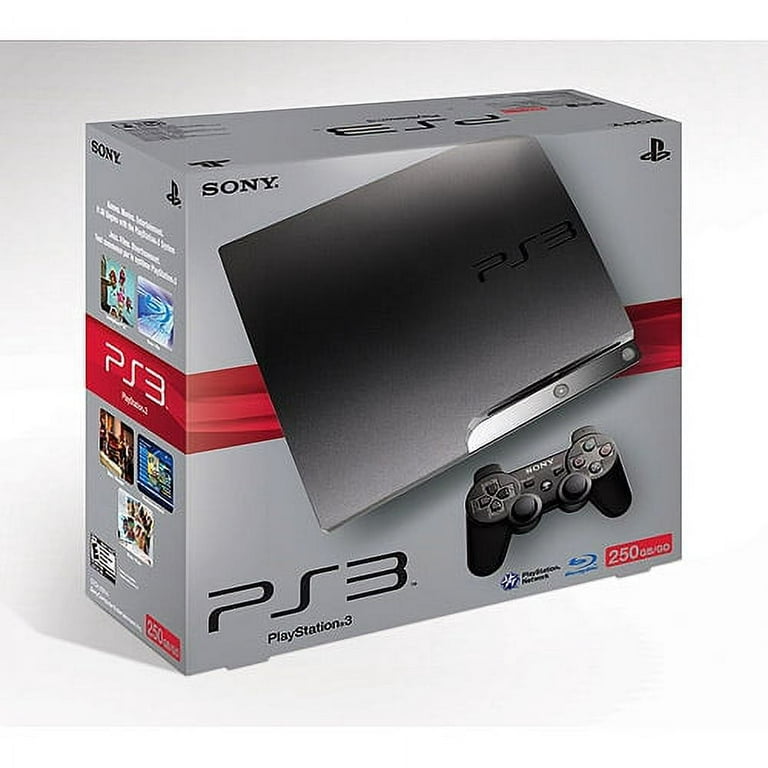 Refurbished Sony CECH-2001B PlayStation 3 PS3 Slim 250 GB Charcoal Black  Console
