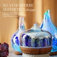 thumbnail image 4 of Porseme 500ml Essential Oil Diffuser 3D Silver Glass Aromatherapy Ultrasonic Humidifier Waterless- Auto off with Timer Setting, 4 of 7