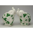 thumbnail image 4 of Ceramic Elephant Shamrock Salt Pepper Shakers 3.5 inch St Patricks Day, 4 of 4
