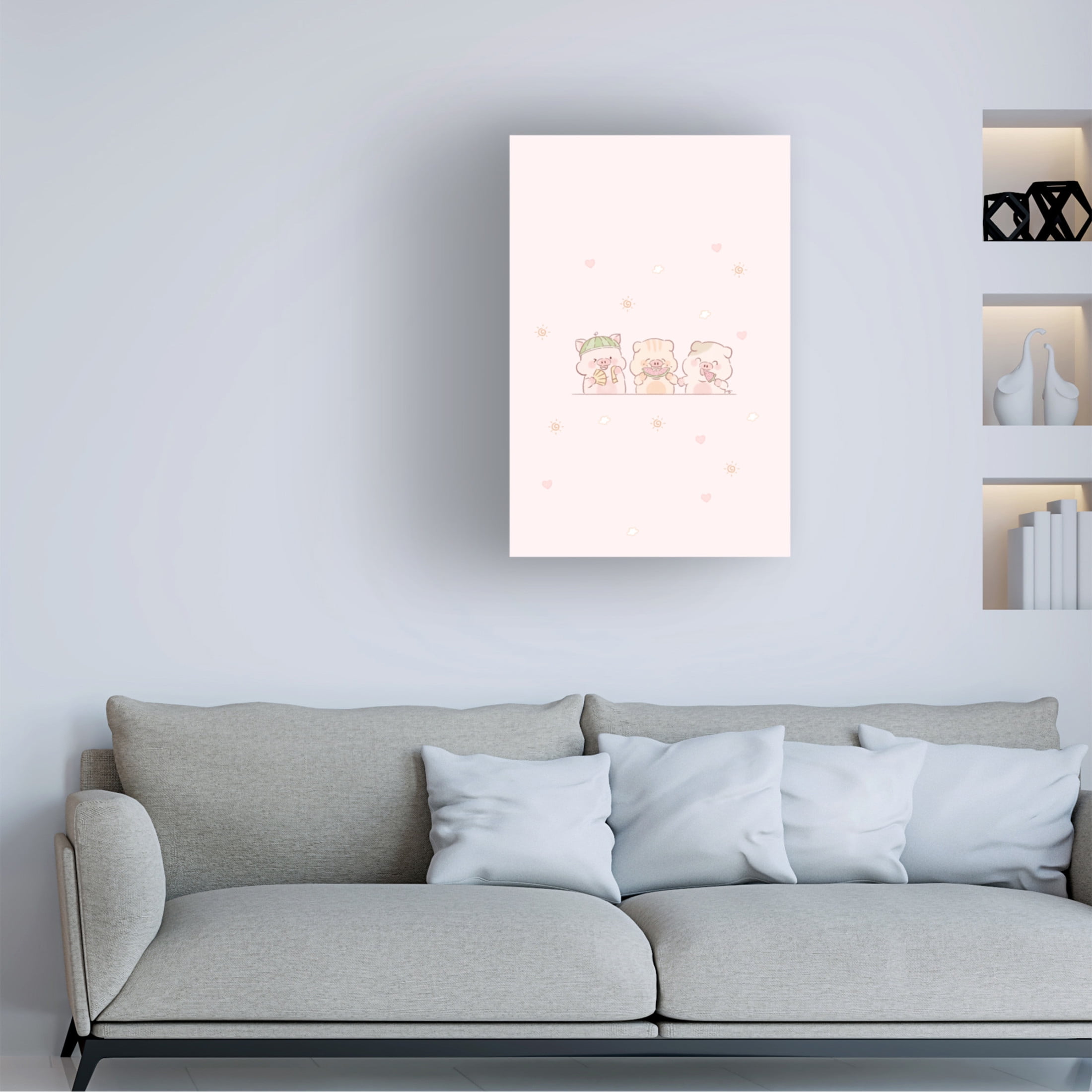 Trademark Fine Art Xuan Thai Pig Squad Canvas Wall Art