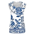 thumbnail image 4 of Horkkom Sleeveless Tops for Women Summer Floral Print V Neck Tank Tops Dressy Business Casual Tops S, 4 of 5