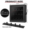 thumbnail image 3 of Championship Ring Display Case, 12 Ring Posts Baseball Ring Holder, Wall Mount Wooden Shadow Box for Multiple Championship Rings, 3 of 7