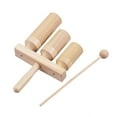 thumbnail image 1 of Percussion Bloc de Bois 3 Tons Instrument de Musique pour Enfants avec Maillet, 1 of 8