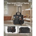 thumbnail image 5 of VEVOR Rolling Tool Bag, 110 lbs Load Capacity, 25 Pockets Heavy Duty Roller Tool Bag on Wheels, Adjustable Telescoping Handle & Stable Base, Toolbag Organizers with Wheels for Construction, Mechanic, 5 of 9