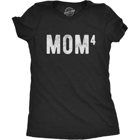 Womens Mama Squared Cubed T Shirts Funny Mom of Two Three or Four Tees for Mothers Day