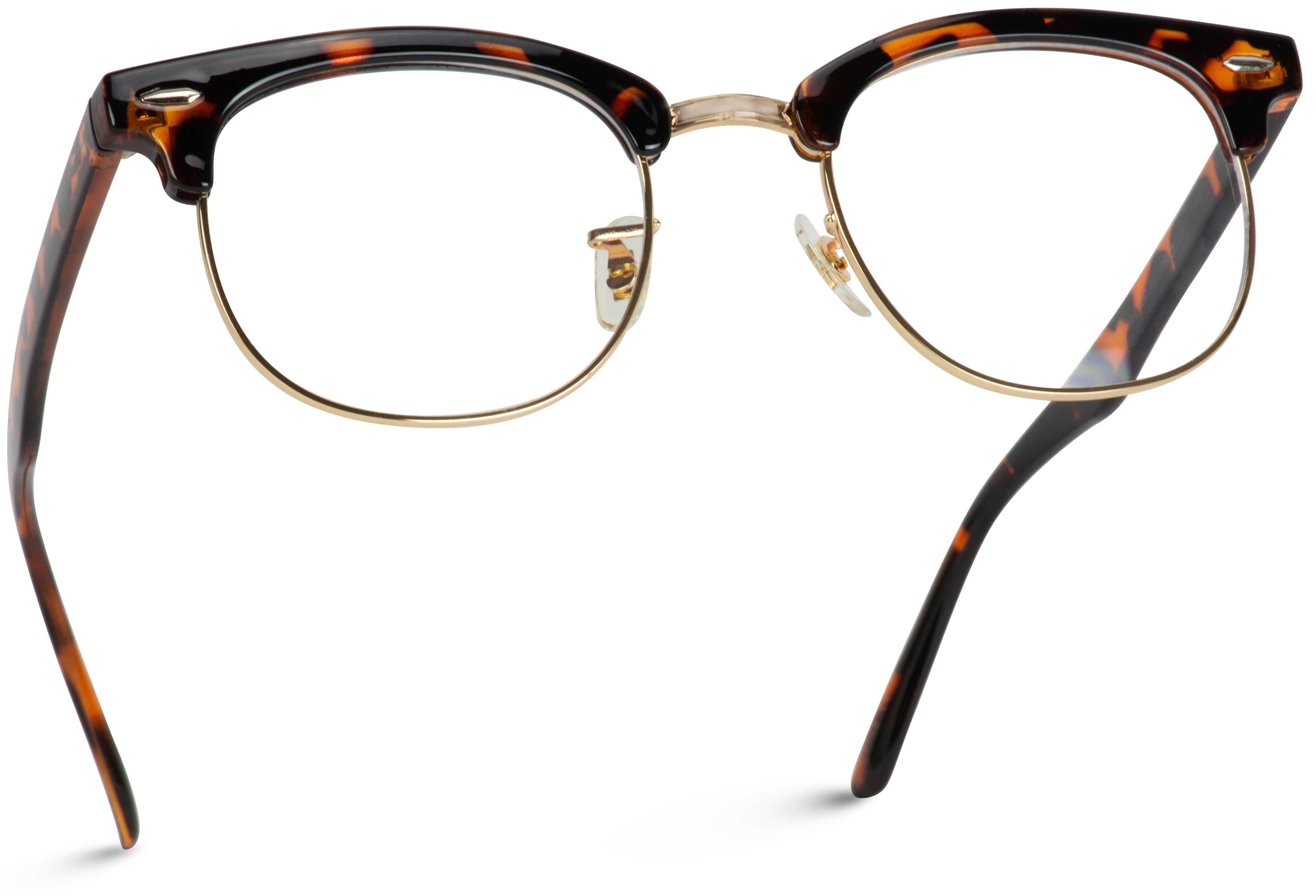 Wearme Pro Vintage Inspired Classic Half Frame Horn Rimmed Clear Lens Glasses Prescription 5561