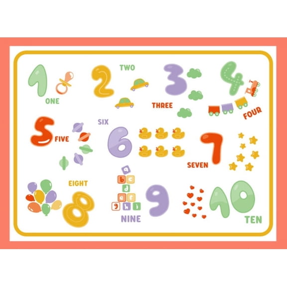 Disposable Stick-on Placemats for Baby & Kids, Restaurant Table Mats 11.8" x 17" Sticky Place Mats, Toddler Baby Placemat, Animal Alphabet Theme