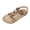Khaki, variant on YgkuHd Women's Casual Bohemian Flat Sandals Woven Straps Rhinestone Beads Metal Feather Pendant Crisscross Design Brown,5.5
