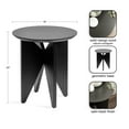 thumbnail image 6 of Kate and Laurel Faiza Modern Wooden Round Side Table, 18 x 18 x 20, Black, Transitional Wood End Table for Use as Bedroom Nightstand or Living Room Accent Table, 6 of 12