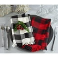 thumbnail image 2 of Saro Lifestyle Fringed Buffalo Plaid Napkin (Set of 4), 2 of 5