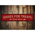 thumbnail image 1 of Kisses For Treats Novelty Sign, Metal Wall Decor - 4x18 inches, 1 of 4