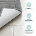 thumbnail image 3 of ALFOMBRA DE BAÑO GEOMÉTRICA REGALWOVEN, Alfombra de baño extra suave y absorbente, Alfombra de baño cómoda y antideslizante de color sólido gris oscuro 16" x 24", 3 of 6