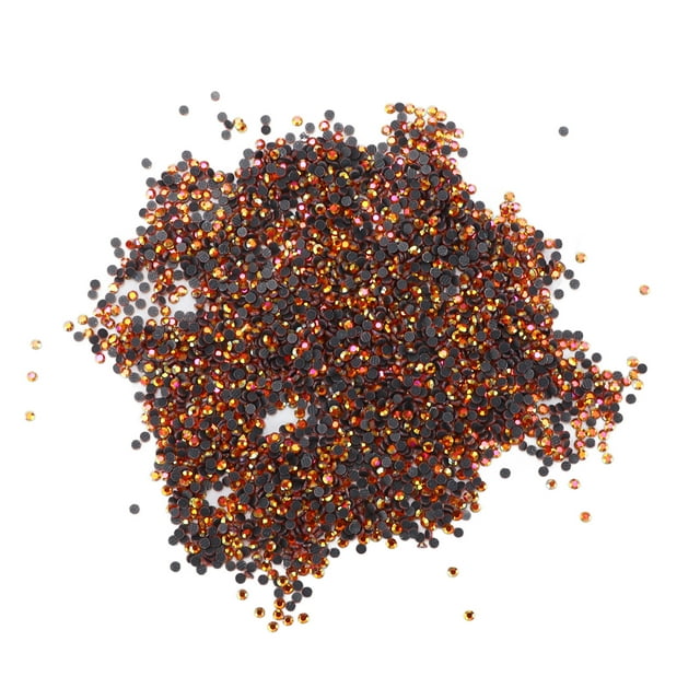 Flat Back Rhinestones, Sturdy Seven Colors Rhinestones Beautiful Shape Not Fragile For Makeup For Manicure Light Yellow,Lemon Yellow,Transparent Gray,Orange,Kumquat
