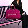 thumbnail image 5 of MKF Collection Jayla Women’s Solid Quilted Cotton Duffle Bag For Travel by Mia K - Wine Red, 5 of 10