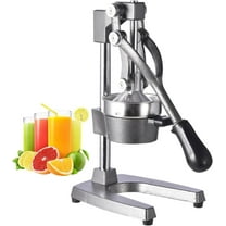 Manual Cast Iron Juicer Hand Press, Heavy-Duty Stainless Steel Fruit Juice Presser with Hand Crank, Efficient Leverage System for Citrus, Apples, Pears & Vegetables
