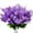 Purple, variant on 6PCS Artificial Fake Silk Wisteria Flowers, Faux Hyacinth Flowers for Home Garden Indoor Cemetery Grave Fences Floral Arrangements Decor
