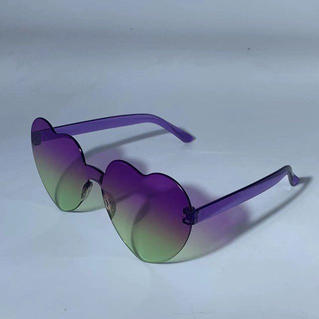 Gafas de sol transparentes de gelatina de color love para hombres y mujeres, gafas de sol con forma de corazón de melocotón, gafas de sol con forma de corazón