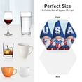 thumbnail image 6 of Yiaed Cute Gnomes in USA Print Leather Coasters for Drinks - Cup Coasters Coffee Table Kitchen Table Bar, Home & Office Gifts Handmade Drink Coasters-Hexagon, 6 of 6