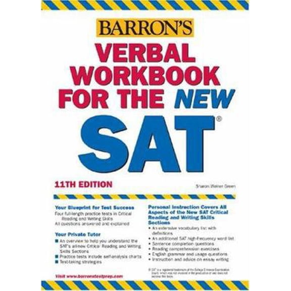 Pre-Owned Verbal Workbook for the NEW SAT (Paperback) 0764124110 9780764124112