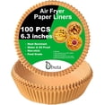 thumbnail image 1 of Doublures pour Friteuse à Air Chaud 100 Pcs 6.3 Pouces, Papier Parchemin Rond Jetable Antiadhésif pour la Cuisson, Convient à la Friteuse à Air Ninja Cosori Gourmia Instant Pot Friteuse à Air - par BUTA, 1 of 8