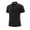 Black, variant on Men's Workout Shirts, Short Sleeve Athletic Top with Lapel, Stretch Nylon Spandex Fabric for Gym Training and Casual Wear