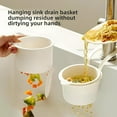 thumbnail image 3 of Faucet Hanging Strainer, Plastic Kitchen Drain Storage Basket, Press Automatic Dumping Sink Strainer Basket, Self-Cleaning Kitchen Sink Food Waste Catcher Faucet Hanging, 3 of 9