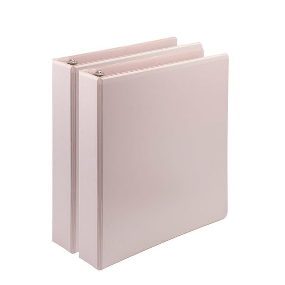 Samsill Anneau en D Durable à Base de Plantes 1.5 Pouces Fabriqué aux États-Unis Classeur Écologique Certifié USDA Biobasé 2 Pack Rose