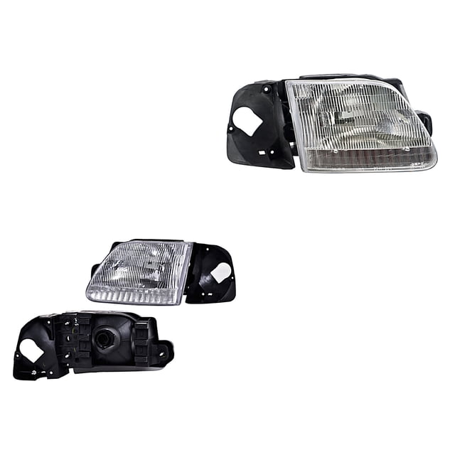 Par de Faros DEPO F-250 1997 A 1998 C/Base